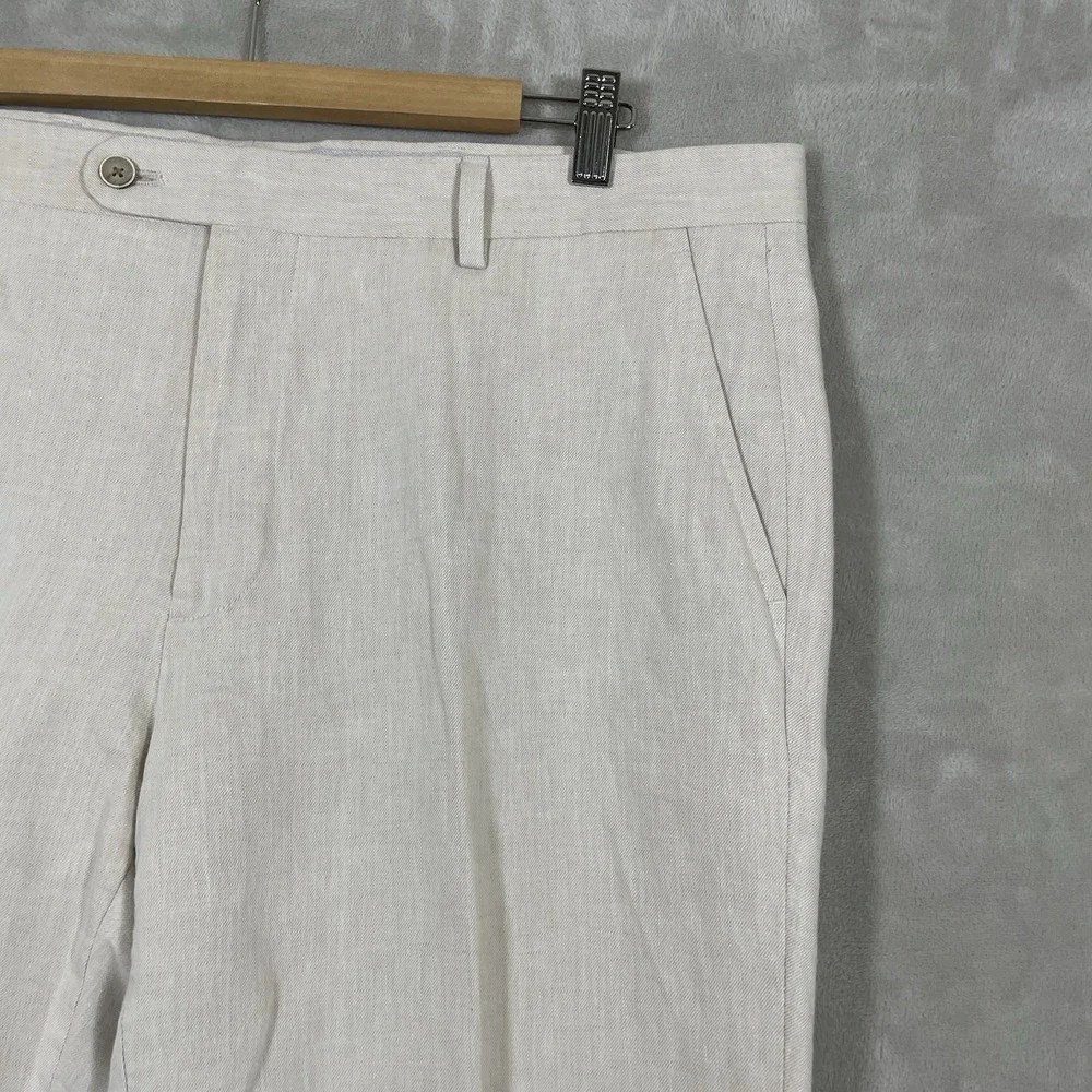 Joseph Abboud 36 (fit 38x30) Heritage Tessuti Sondrio Linen Mens Dress Pants